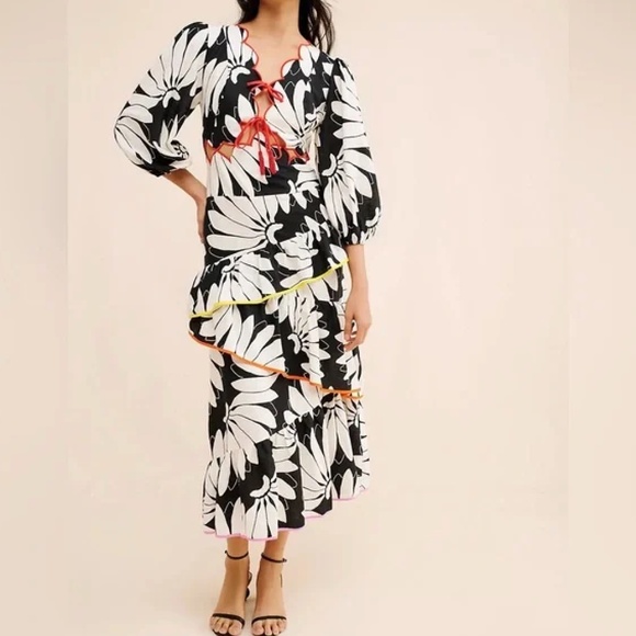 FARM Rio Cutout Tiered Maxi Dress (S) - Picture 2 of 15